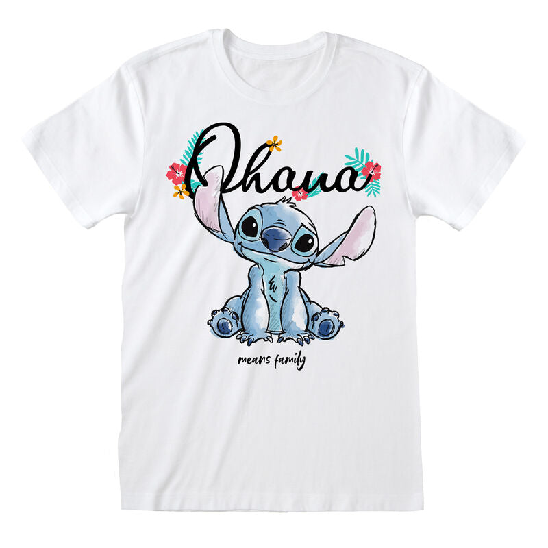 Disney Stitch - Ohana Means Family - T-Shirt White