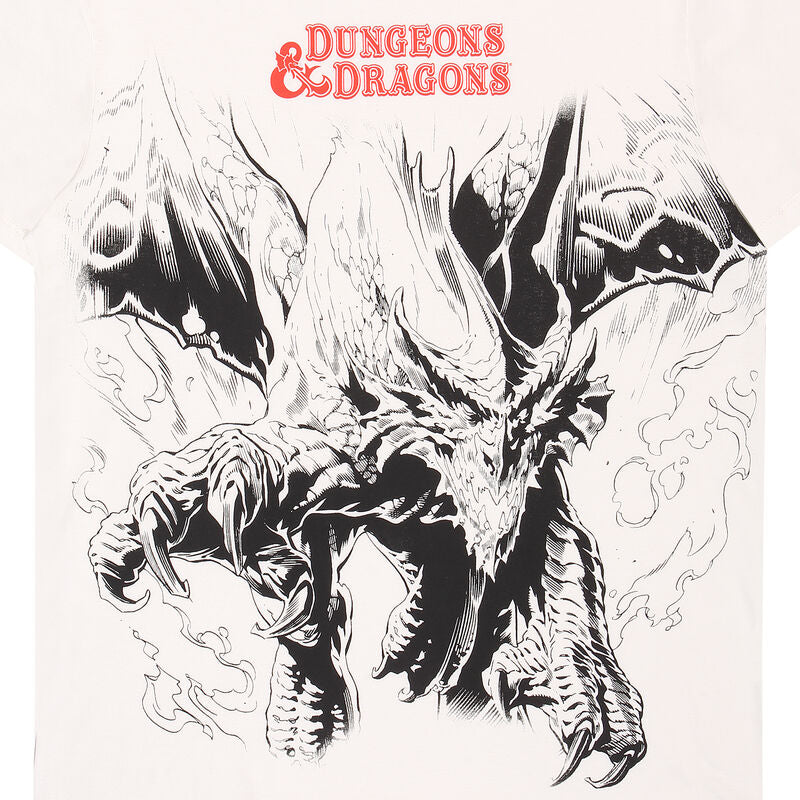 Dungeons and Dragons - Dragon Oversized Print - Super Heroes Collection - Unisex Ecru T-Shirt