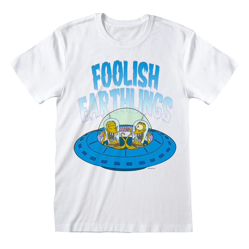 The Simpsons - Foolish Earthlings - Unisex White T-Shirt 