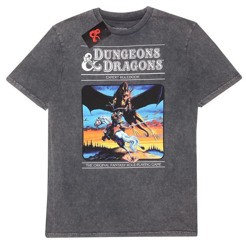 Dungeons and Dragons - Original RPG - Super Heroes Collection - Unisex Charcoal Acid Wash T-Shirt