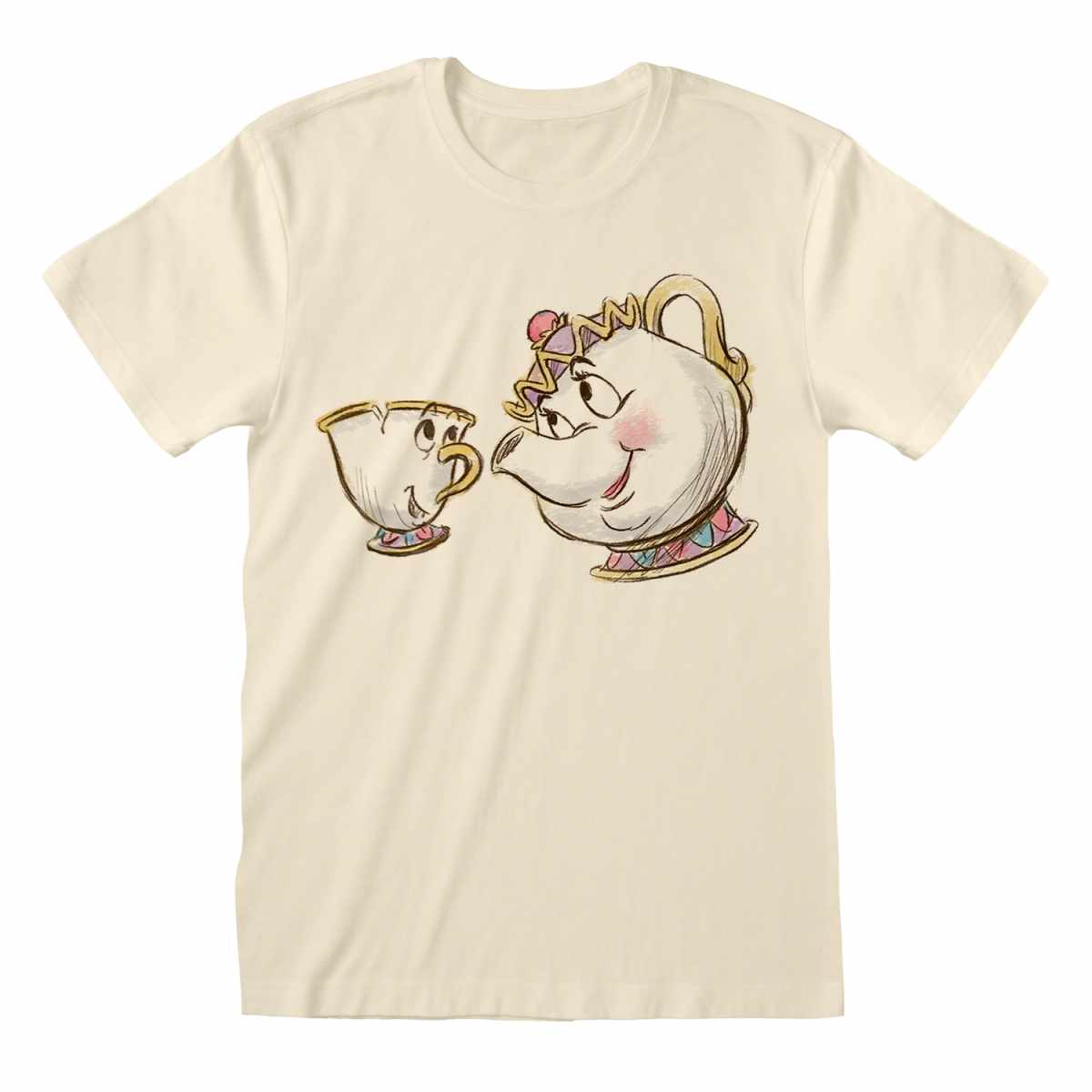 BEAUTY AND THE BEAST - CHIP AND MRS POTTS SKETCH - T-SHIRT