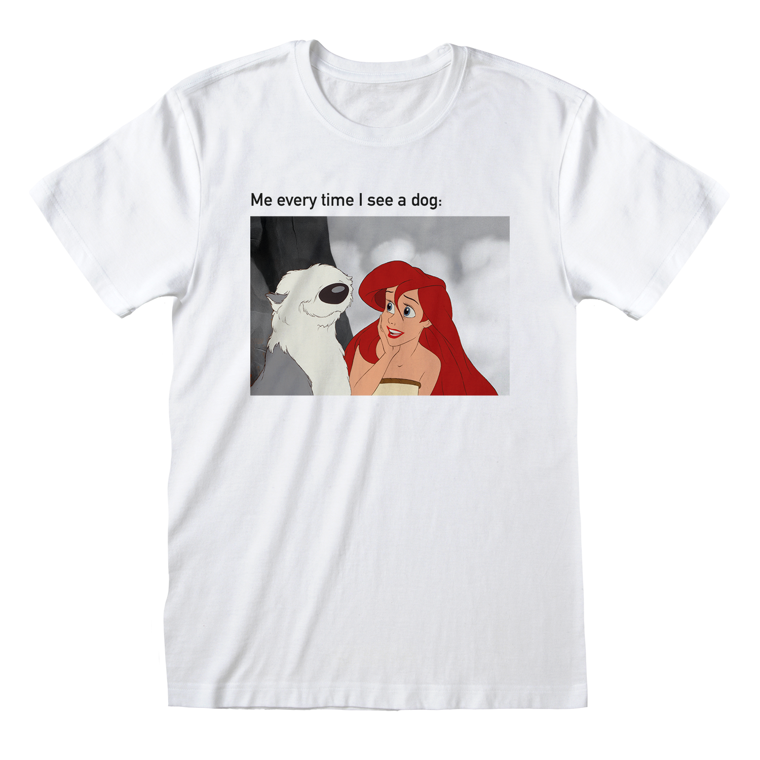 ARIEL DOG MEME T-SHIRT
