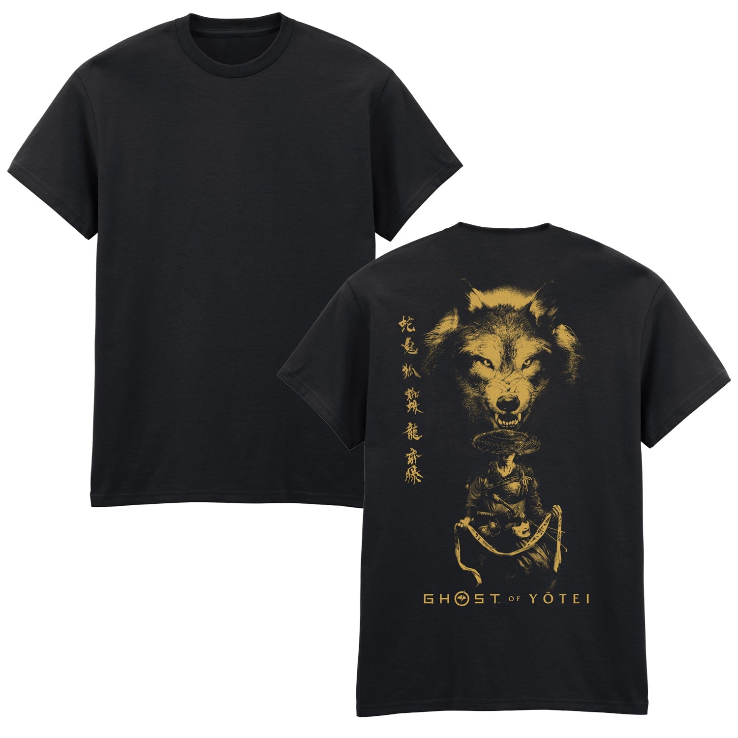 GHOST OF YOTEI  - WOLF MONTAGE T-SHIRT