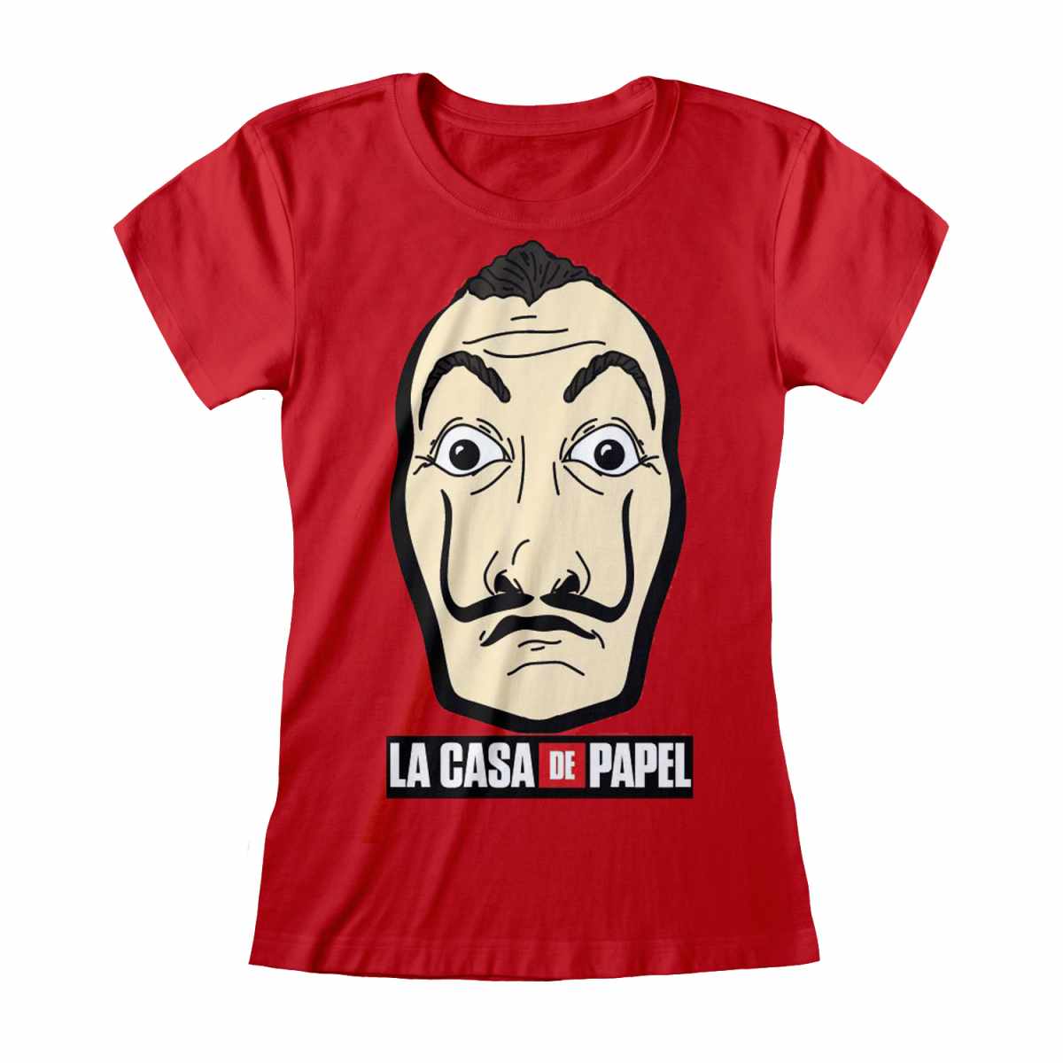 LA CASA DE PAPEL - MASK AND LOGO - T-SHIRT FITTED