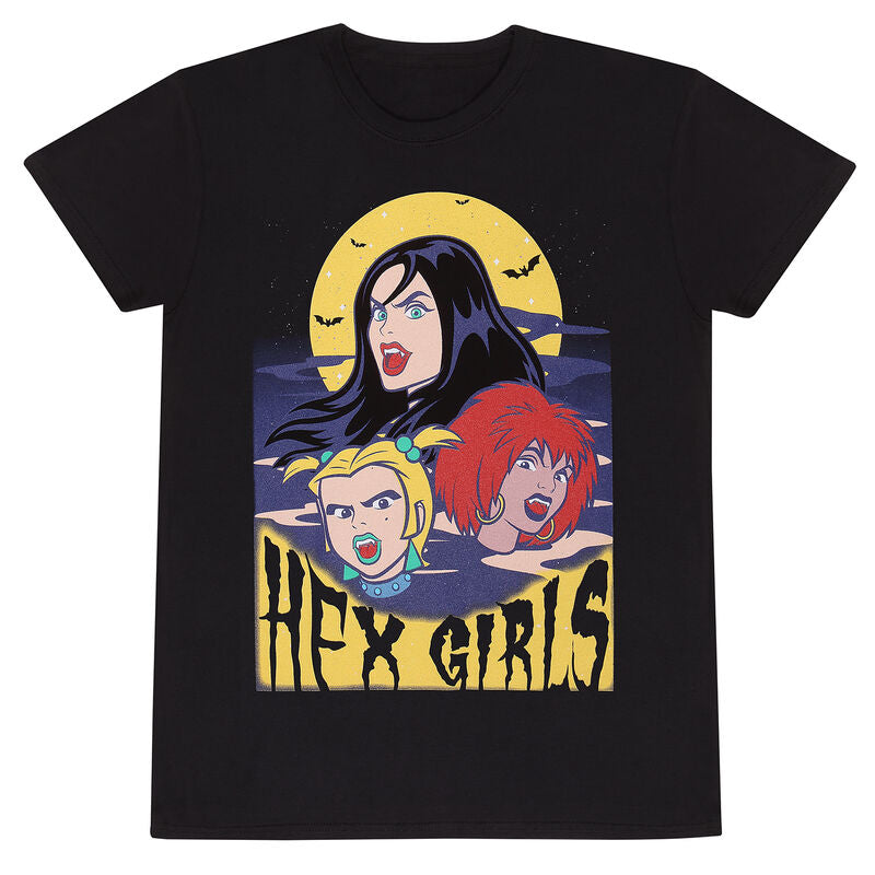 Hex Girls - Floating Heads with Yellow Moon - T-Shirt Black