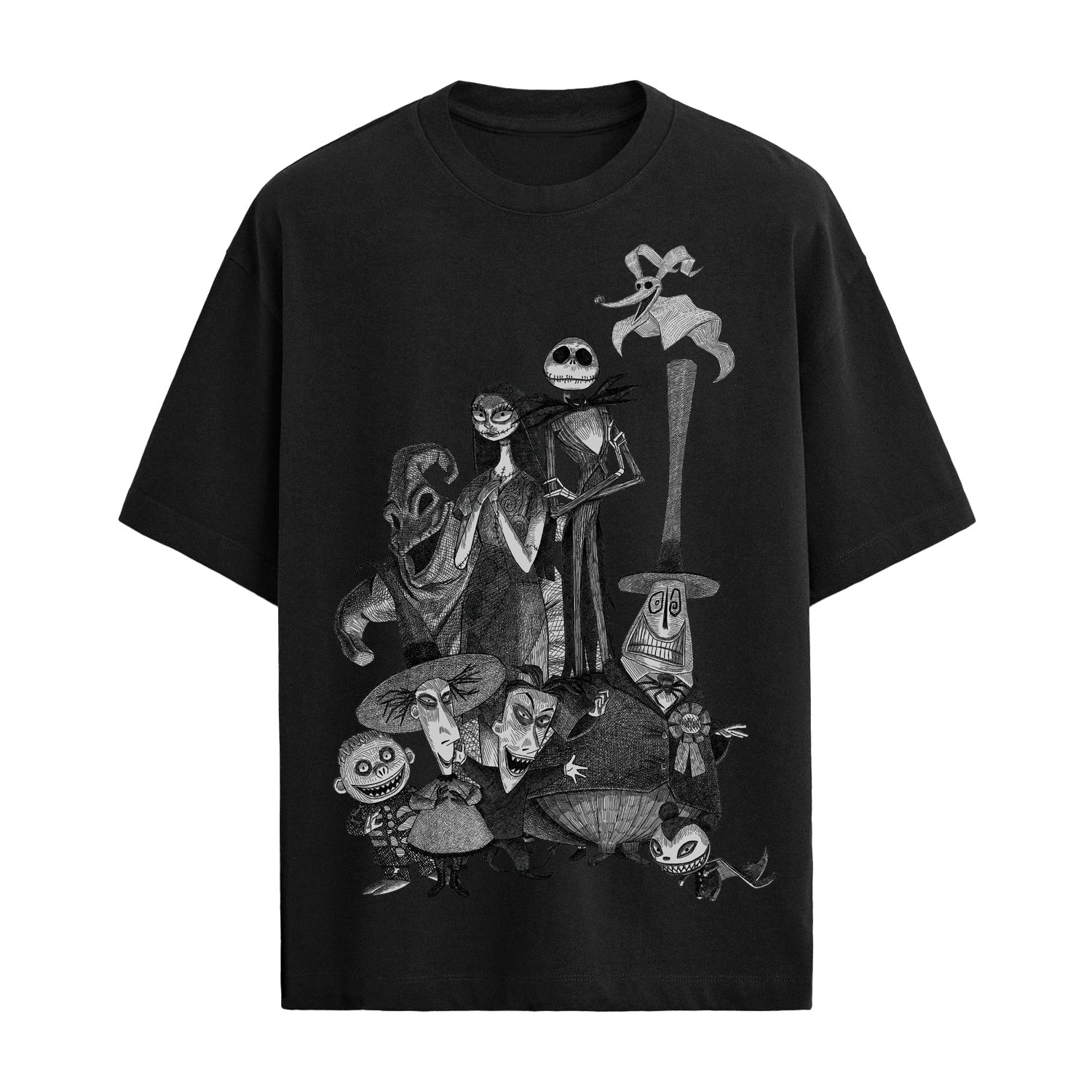 NIGHTMARE BEFORE CHRISTMAS  - TONAL SKETCH T-SHIRT