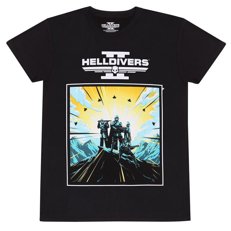 Helldivers 2 - 2D Art And Logo (T-Shirt) - T-Shirt Black