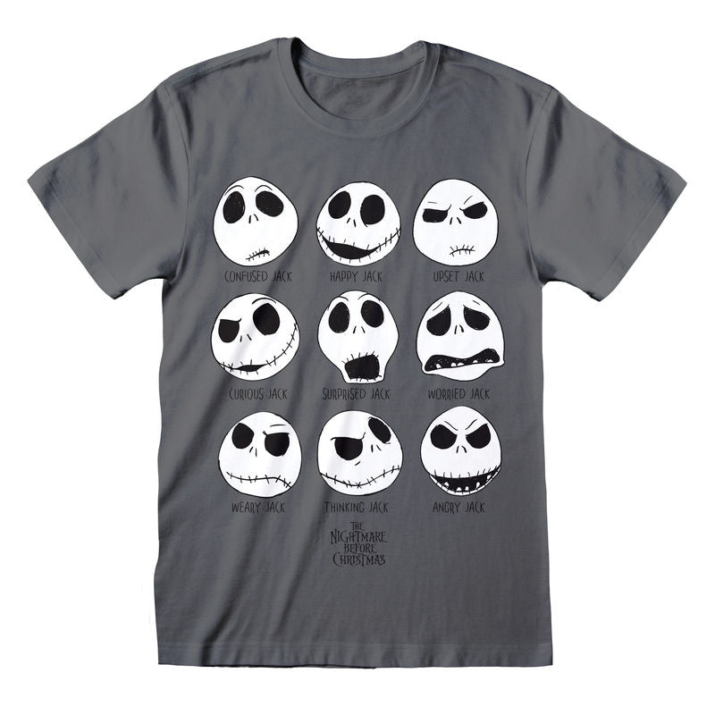 NIGHTMARE BEFORE CHRISTMAS - MANY FACES OF JACK - T-SHIRT
