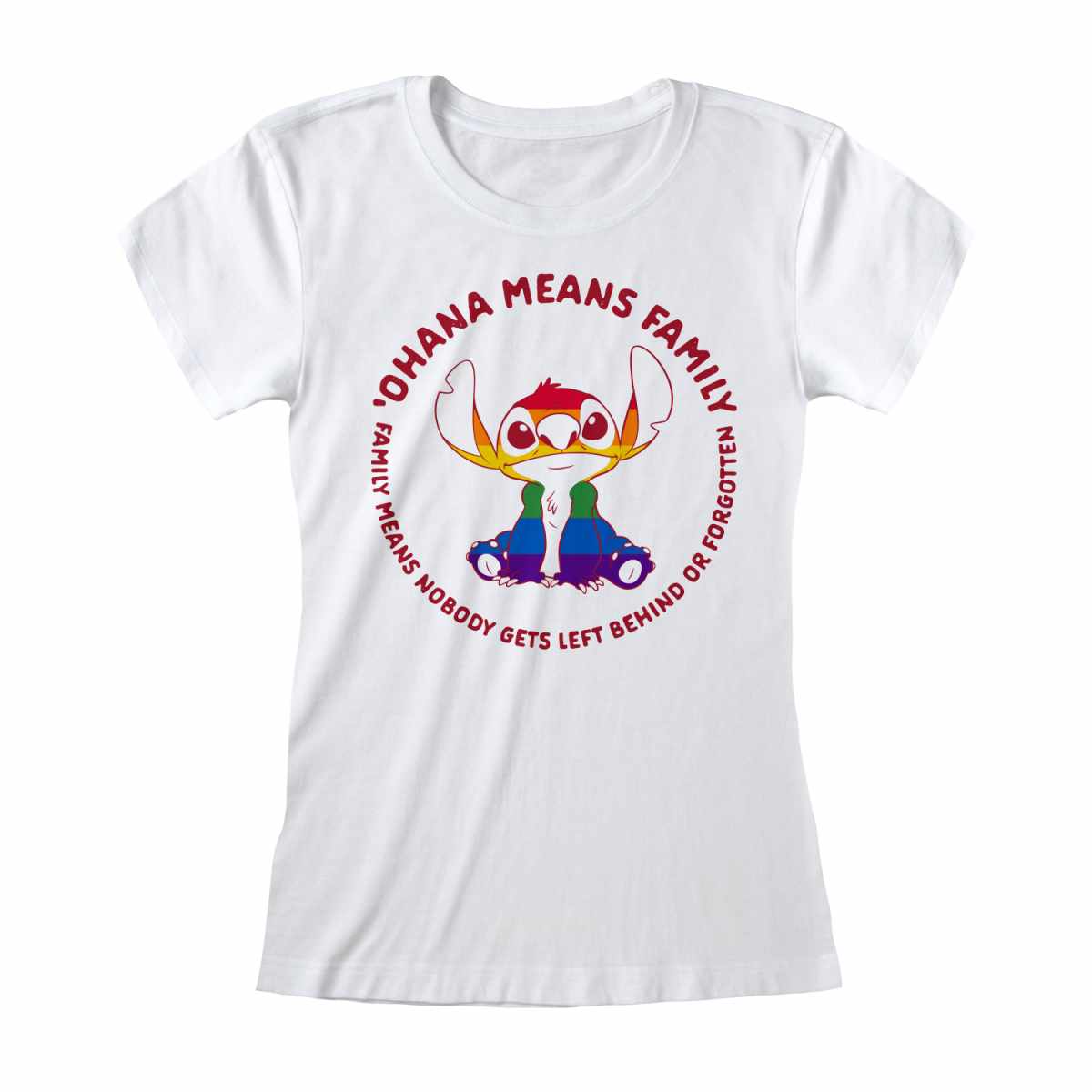LILO & STITCH - RAINBOW OHANA STITCH - T-SHIRT