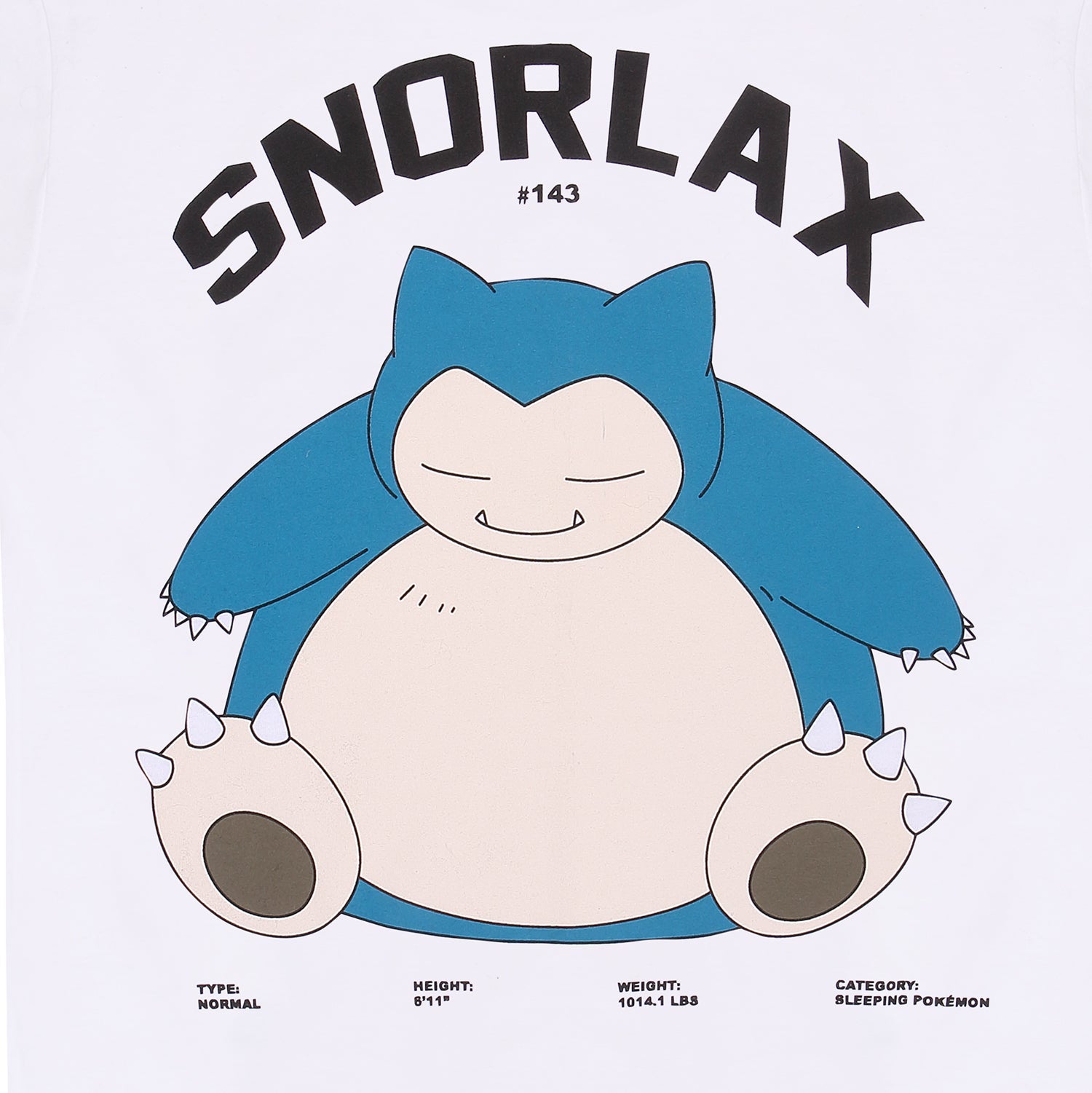 POKEMON - SNORLAX FRONT & BACK - T-SHIRT
