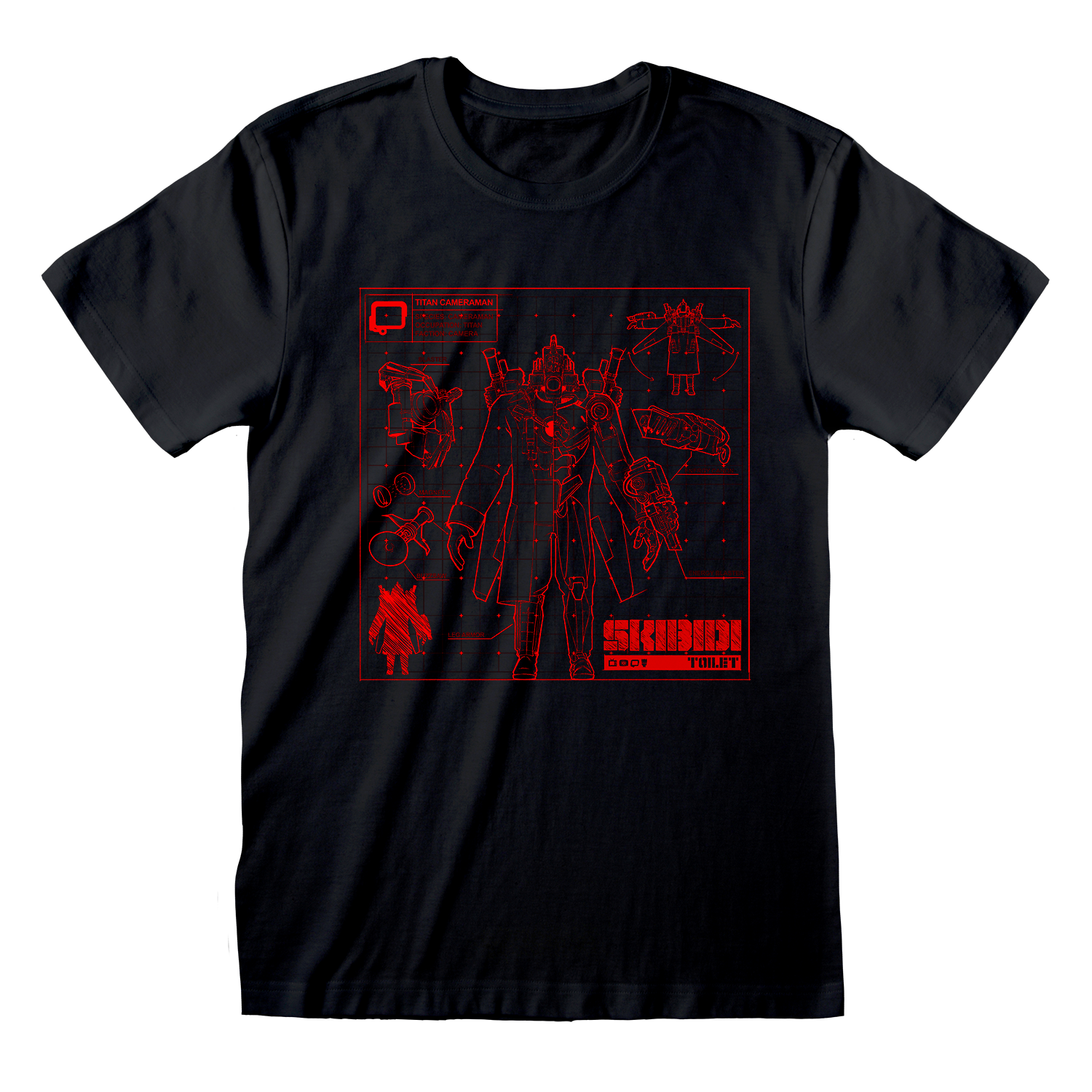 TITAN CAMERAMAN SCHEMATIC T-SHIRT