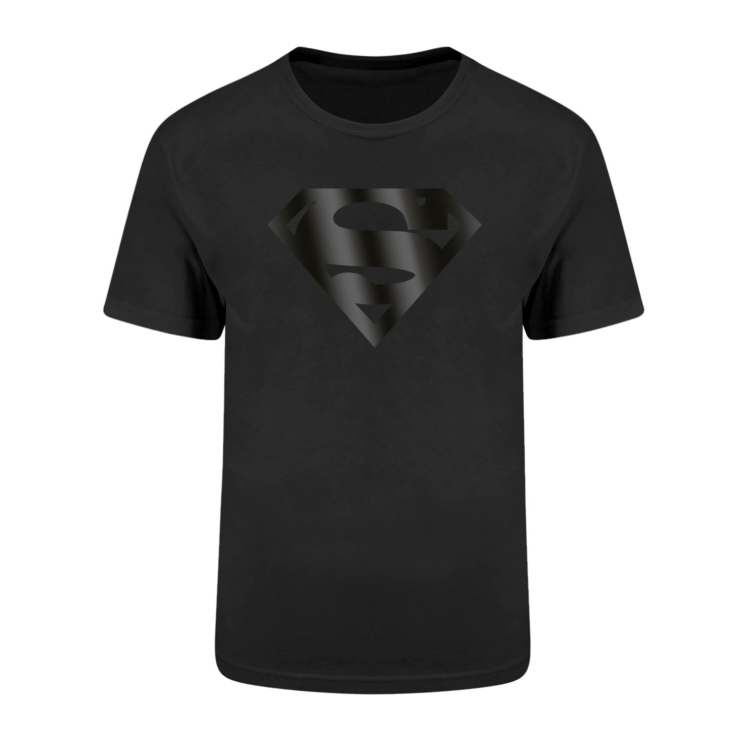 DC COMICS SUPERMAN - BLACK ON BLACK - T-SHIRT