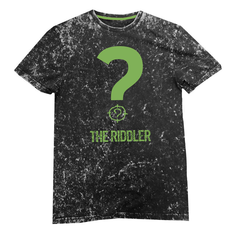 DC The Batman - The Riddler (Paint Splatter T-Shirt) - Super Heroes Collection - Unisex Paint Splatter T-Shirt