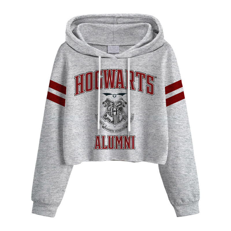Harry Potter - Hogwarts Alumni (Ladies Cropped Hoodie) - Super Heroes Collection - Cropped Hoodie