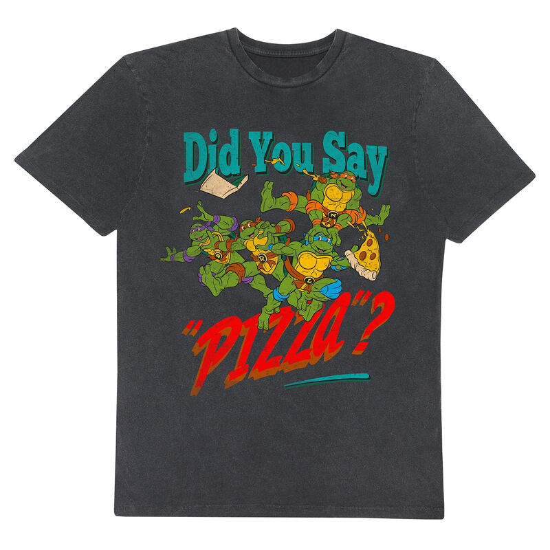 Teenage Mutant Ninja Turtles - Did You Say Pizza - T-Shirt Charcoal