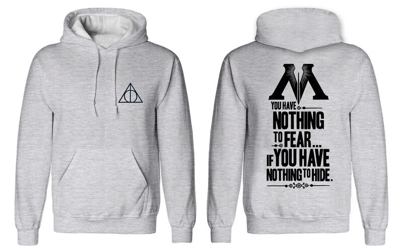Harry Potter - Nothing To Fear - Hoodie Grey