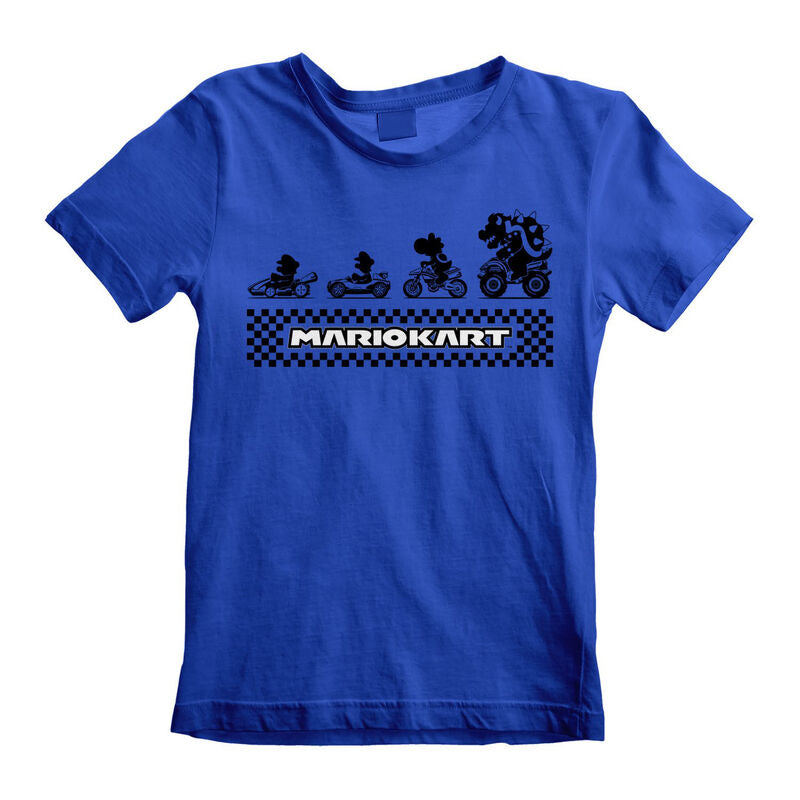 Nintendo Super Mario Kart - Silhouettes (Kids) - T-Shirt Blue