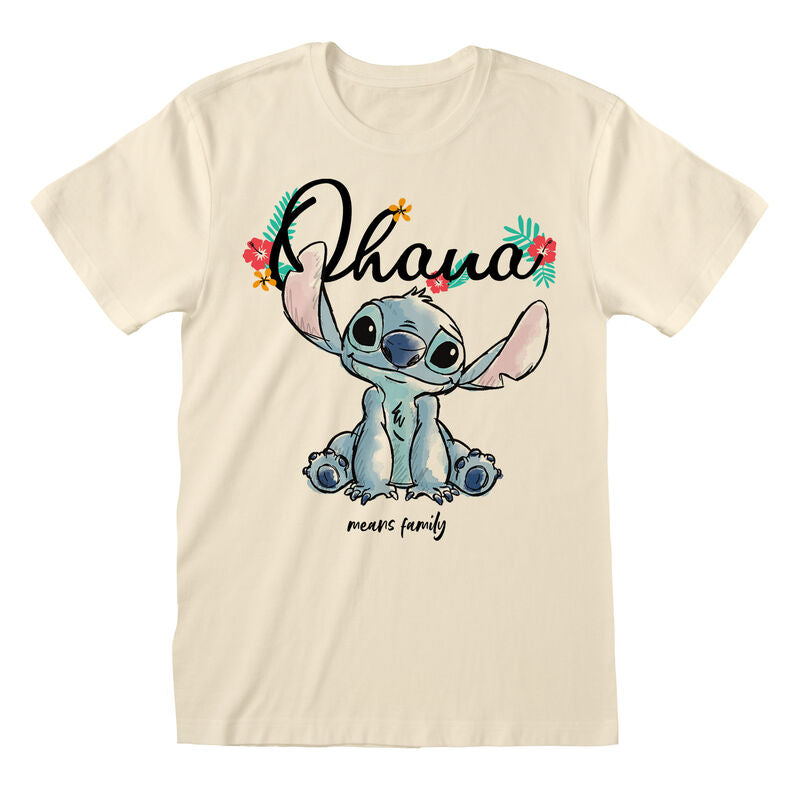 Disney Stitch - Ohana Means Family - T-Shirt Natural
